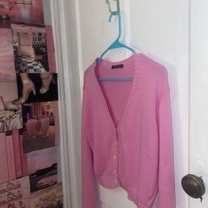 pink button up brandy sweater!!